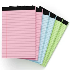 Note Pads 8.5 x 11 Colored Legal Pads 8.5 x 11 Note Paper, 6 Pack Paper Pads 8.5