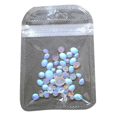 Enhancing Your Nail Art With 50pcs Fashionable Cats Eye Matte Glass Gems Decors