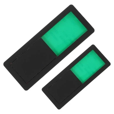 2 Pcs Indicateur De Salle Conférence Panneau Porte Signe Glissière Blanc - Photo 1/4