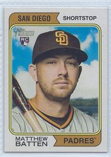 MATTHEW BATTEN RC 2023 TOPPS HERITAGE #154 SAN DIEGO PADRES ROOKIE