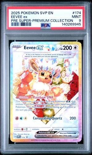 2025 POKEMON SVP EN-SV BLACK STAR PROMO #174 EEVEE EX PSA 9
