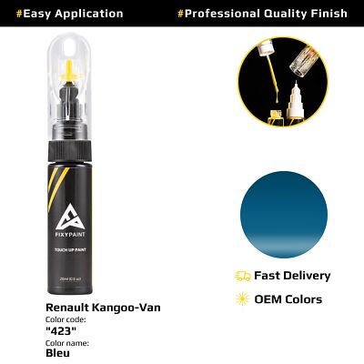 Touch up Paint for Renault Kangoo Van Code: 423 Bleu