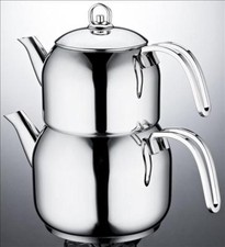 Schillerbach Ilayda Teekanneset  gross Kochset Türkisch Tee Edelstahgriff 18/10