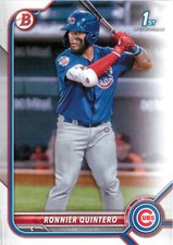 Ronnier Quintero 2022 Bowman 1st Prospects Baseball Card #BP-124 Chicago Cubs