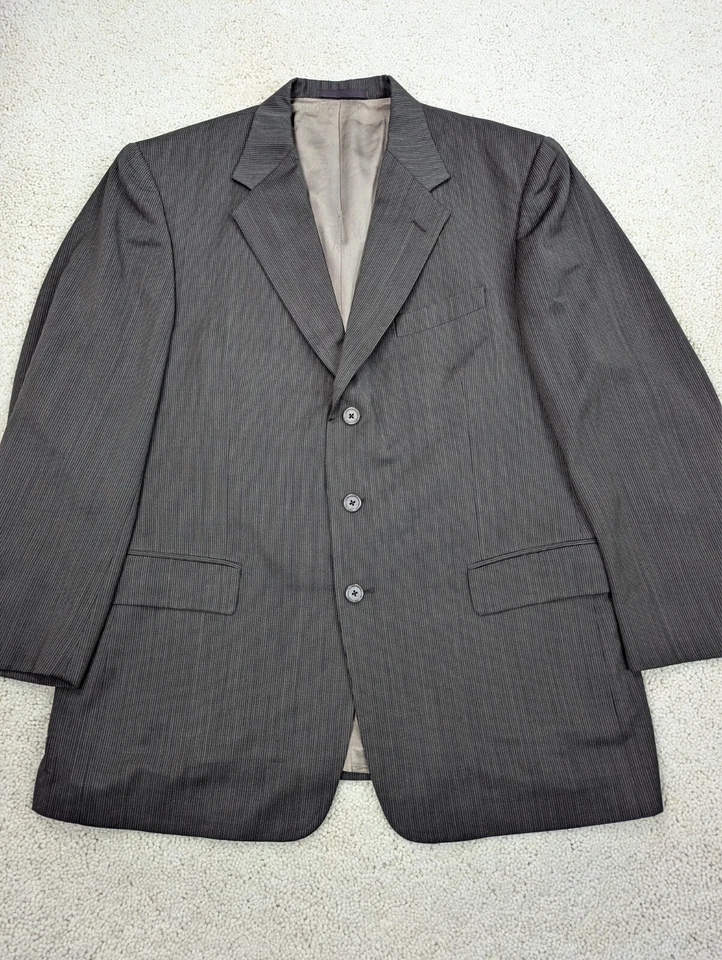 Terno Tallia Uomo Masculino 44R 38x28 Lã Verde Marrom Vintage 2 Peças Feito na União EUA - Imagem 2 de 4