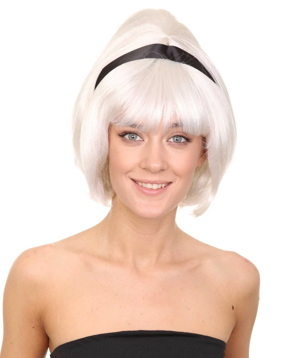 Short white 2025 wig costume