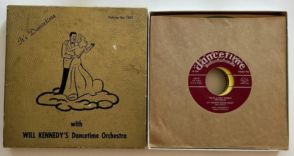 WIll Kennedy's Dancetime Orchestra "It's Dancetime" 45 rpm Box Set NM (195?) - Image 2 of 4
