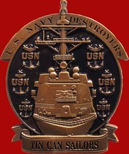 NAVY CHIEF PETTY OFFICER DESTROYER FLEET TIN CAN SAILORS CHALLENGE COIN CPO 114