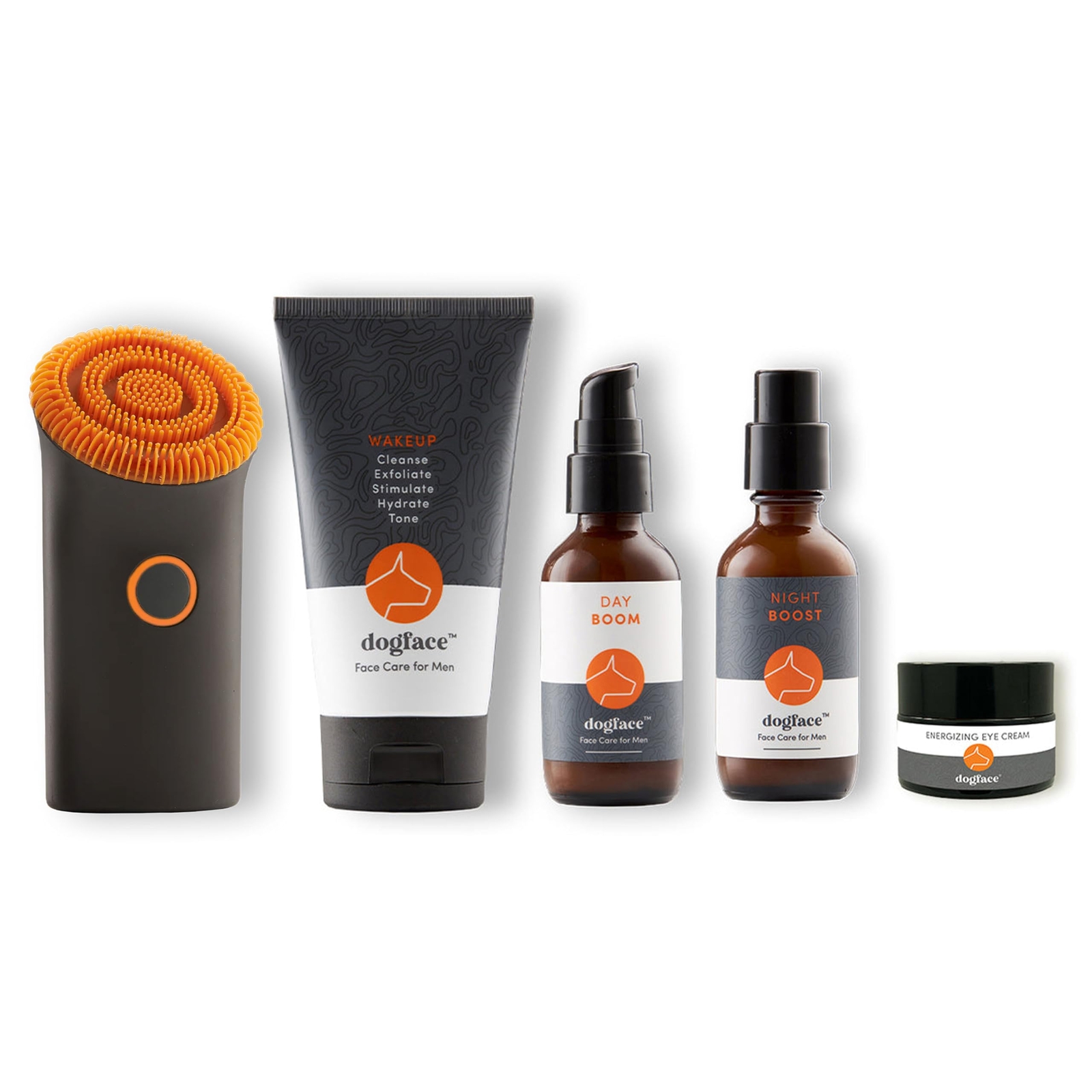 Men's Skincare Set- Technobrush, Electric Facial Brush, Wakeup Gel Face Wash ...