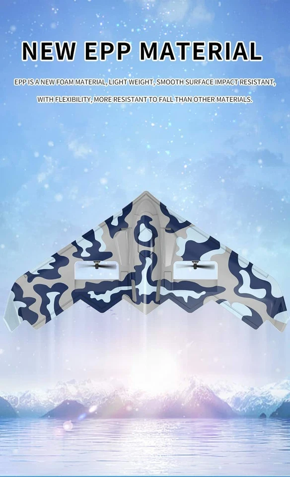 Mini RC Plane B-2 Spirit Stealth Airplane Model Toy Drone Remote Control Kids - Image 3 of 4