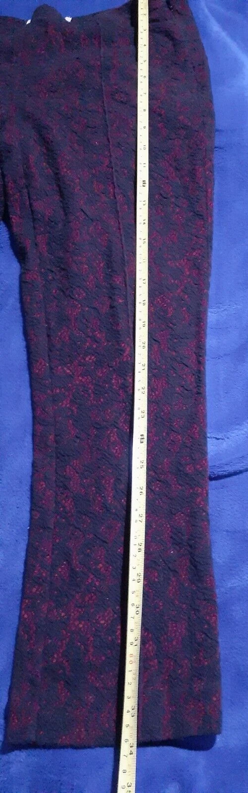 Michael Kors Women's Red & Black Textured Lace Pants Slacks Size 10