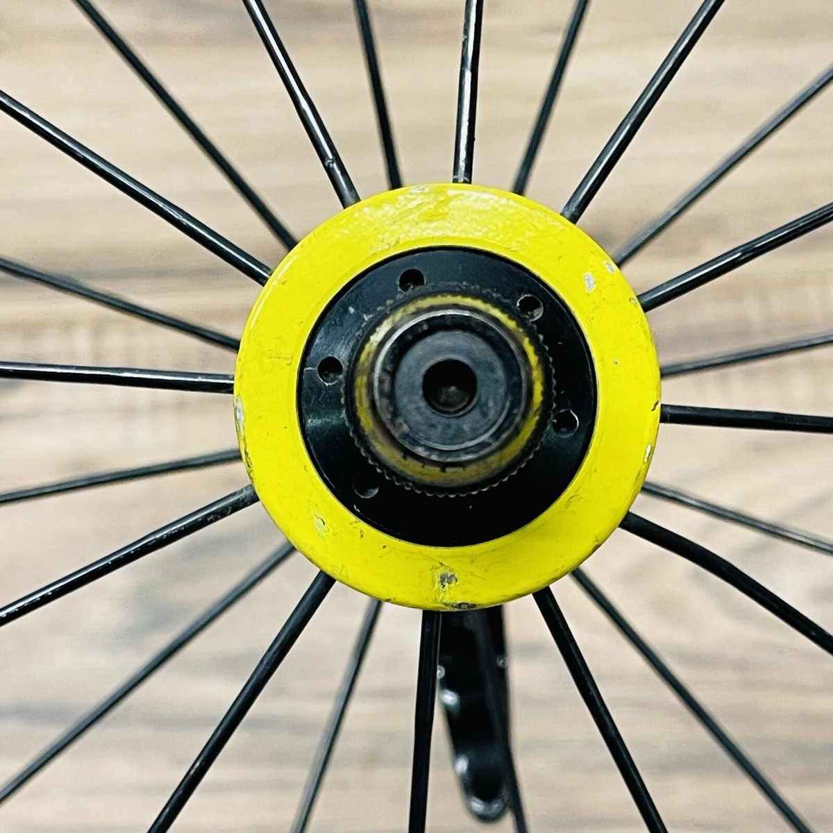 Mavic Crossride 26 Mountain Bike Front Wheel 100mm 24 Hole Yellow