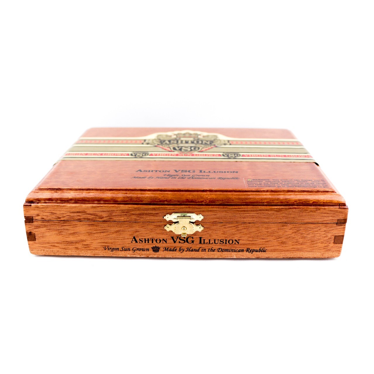 Ashton VSG Illusion Empty Wood Cigar Box 8.5" x 7.25" x 2"