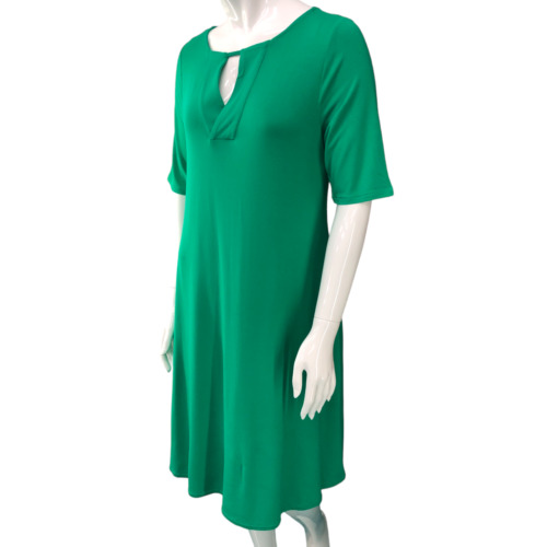 Chicos Womens Size 0 US 4 S Dress Green Keyhole C… - image 1