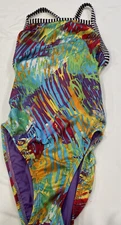 Dolfin Uglies Girl Swimsuit One Piece Multicolored 14 NWOT