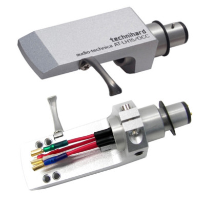 DJ機材 audio-technica AT-F7 & AT-LH15/OCC Audio-Technica AT-LH15 / OCC Headshell 15g (SME Anschluss) Silber