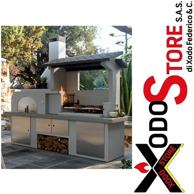 Barbecue a legna moderno con forno PALAZZETTI ANTILLE 2 - invia mail per  sconto | eBay