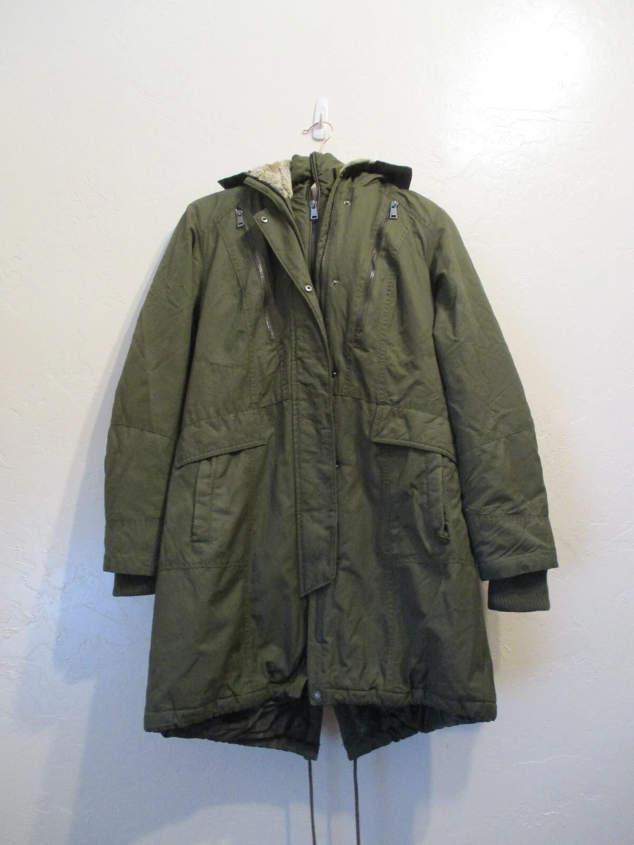 1 Madison Expedition Womens Sz M Insulated Parka Coat Jacket Olive