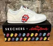 SKECHERS x ROLLING STONES CLASSIC CUP EURO LICK MENS LEATHER 210745  New In Box