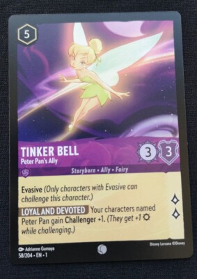 Tinker Bell - Peter Pan's Ally - Lorcana - The First Chapter - NM Unplayed - 58