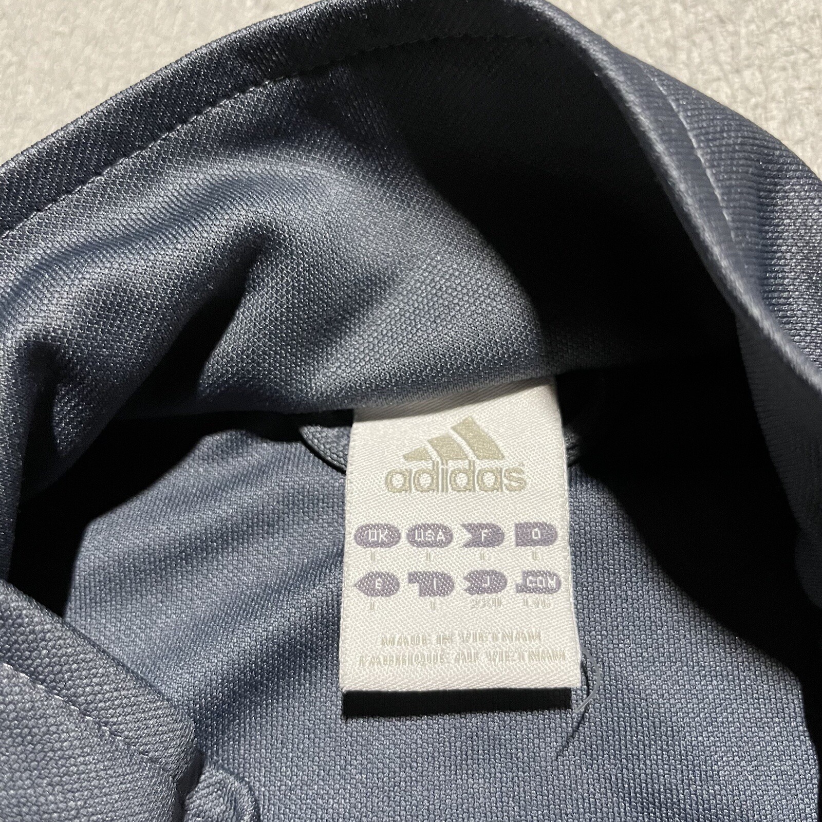 Vtg Adidas Track Jacket Mens Large Adipure Gray Full Zip Stripes Logo Retro Y2K image 9