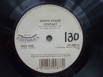 Edwin Starr / Gene Chandler - Contact / Get Down - VG+ 45  - OG 9487