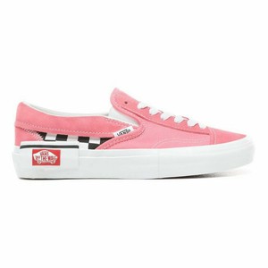 vans checkerboard pink and white