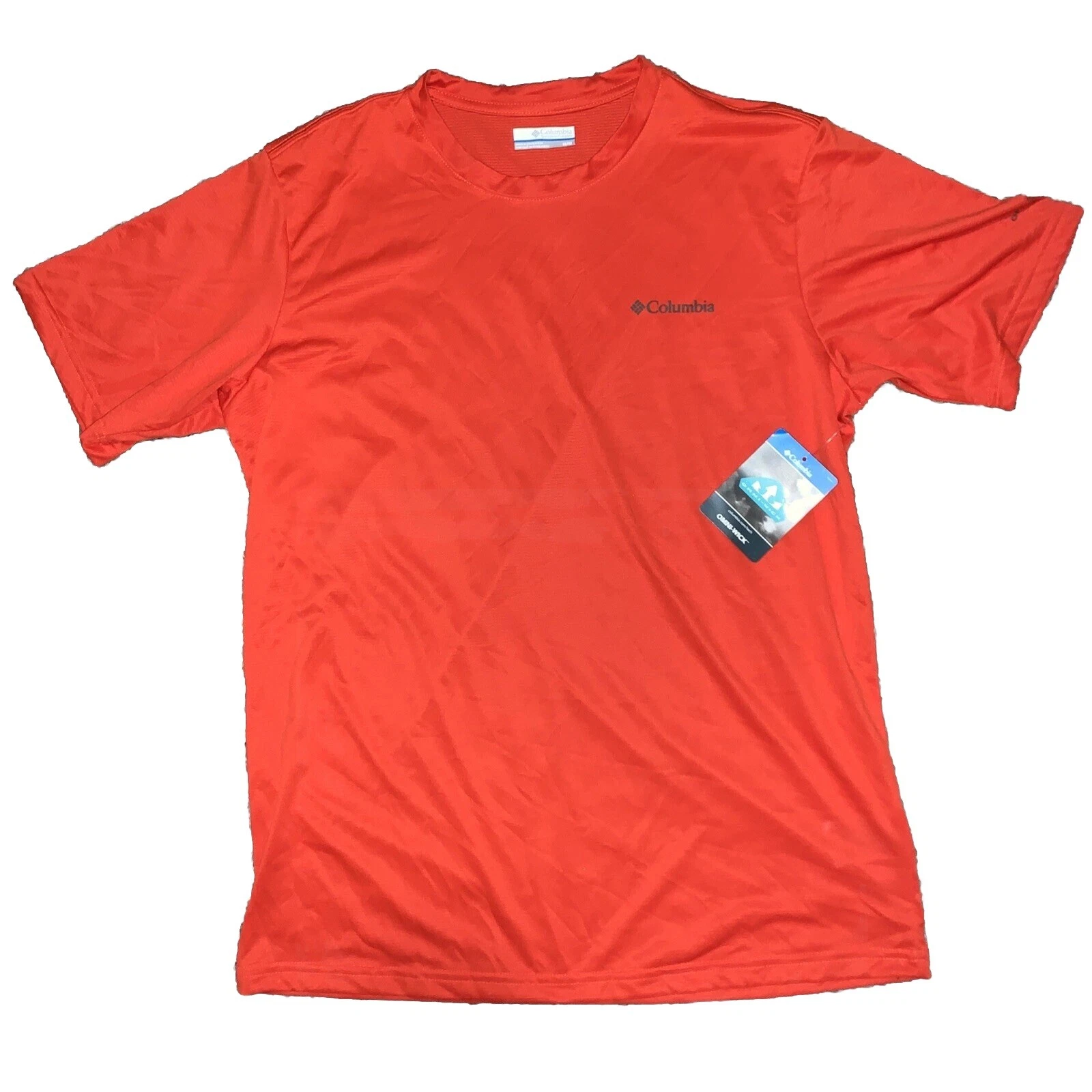 NWT Columbia Omni Wick Shirt Men’s Medium Orange Short Sleeve Essential Outdoor