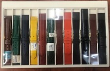 20mm Set 12 Pieces Leather Watch Straps Assorted Colorful  Dark Colors
