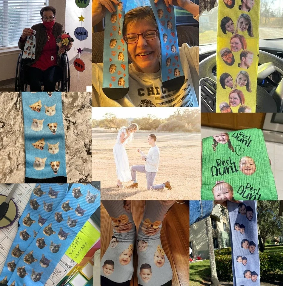 Calcetines personalizados para fotos de mascotas Calcetines personalizados para mascotas Calcetines personalizados para perros Calcetines personalizados para gatos Foto 3 de 4