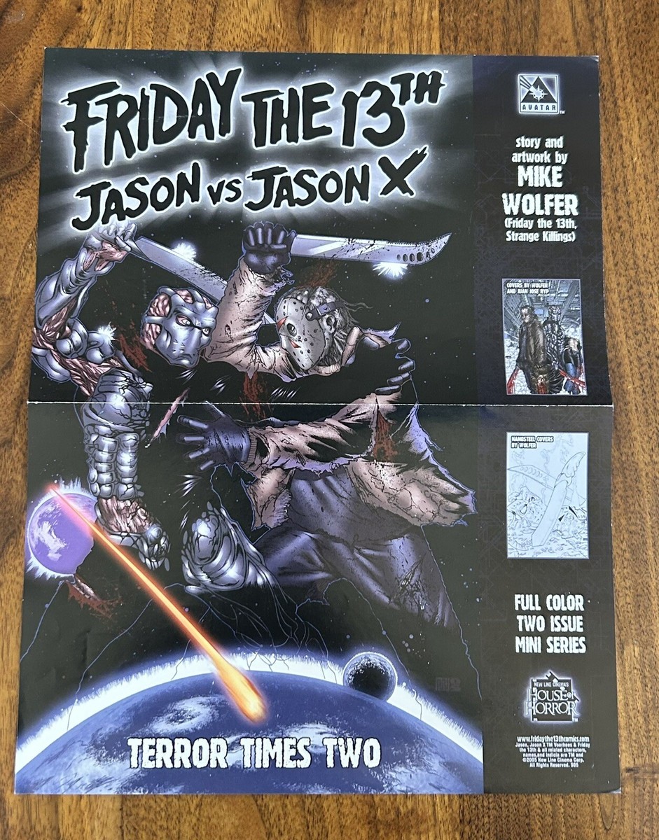 タイソンvsジョーンズ　超デラックスパンフレット 2005 Comic Promo Poster ~ FRIDAY THE 13TH Jason VS Jason X ~ 14x10