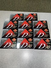 *LOT OF 11* Sealed Original *TDK D90* Cassette Tape *TYPE I* Blank Audio Output