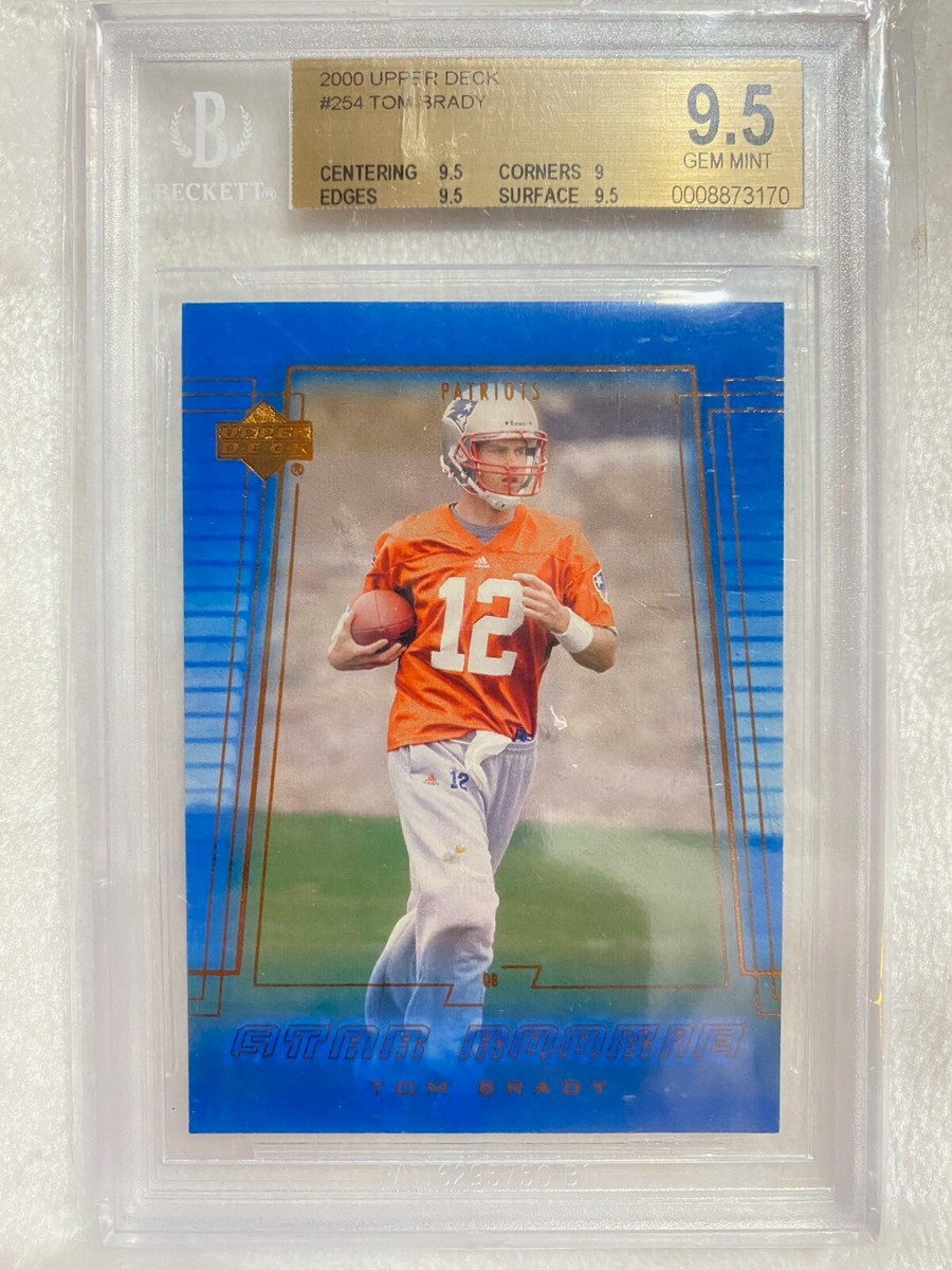 GRADED TOM BRADY ROOKIE 2000 UPPER DECK #254 BGS 9.5 RARE PATRIOTS
