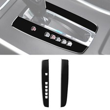 2pcs For Honda Accord 2013-17 Glossy Piano Black Interior Gear Shift Cover Trim