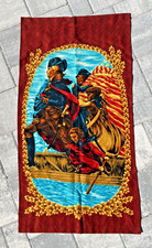 Vintage 1960s Fabric Panel Washington Crossing The Delaware Wesco Reltex Barkc