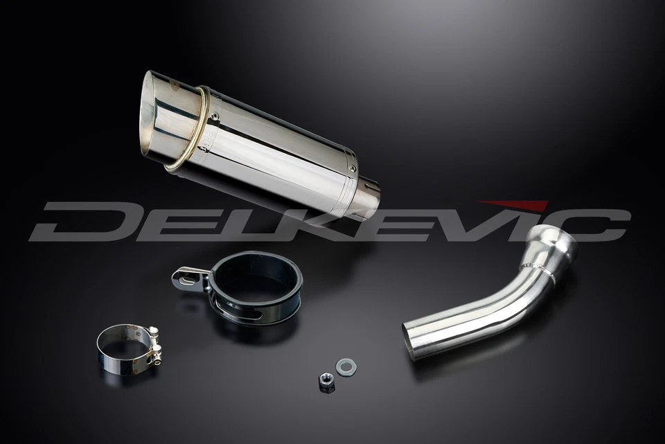BMW K1200R 2005-2009 Delkevic Slip On 8" Round Stainless Exhaust Muffler Kit - Image 2 of 4