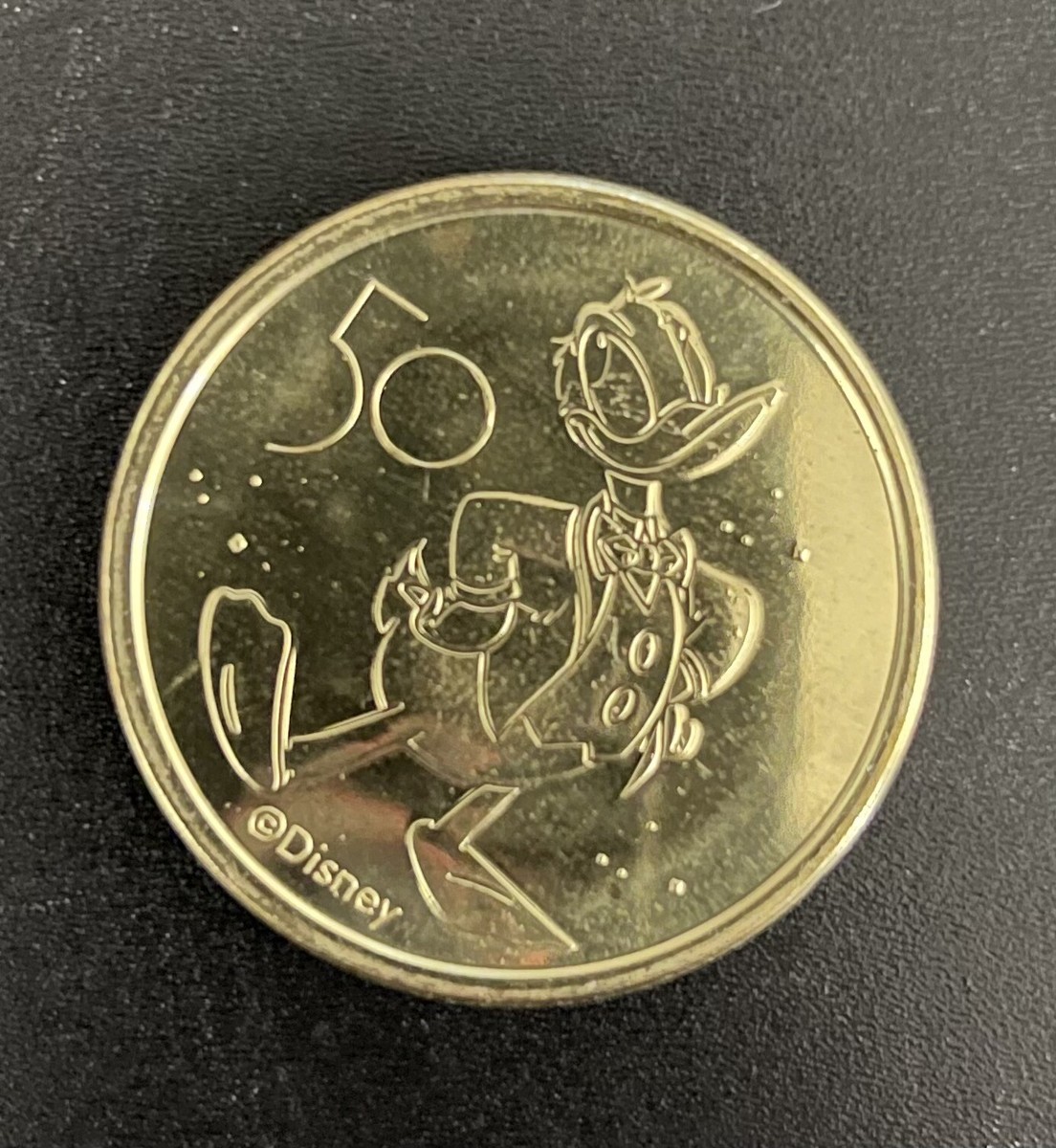 Disney World 50th Anniversary Golden Medallion Coins; Mickey