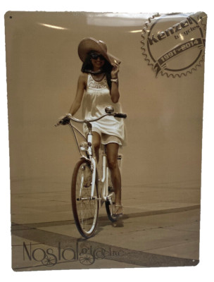 Retro Blechschild - NostalgieDeluxe ''Kenzel Bicycles 1991-2014'' 3D, 30x40cm
