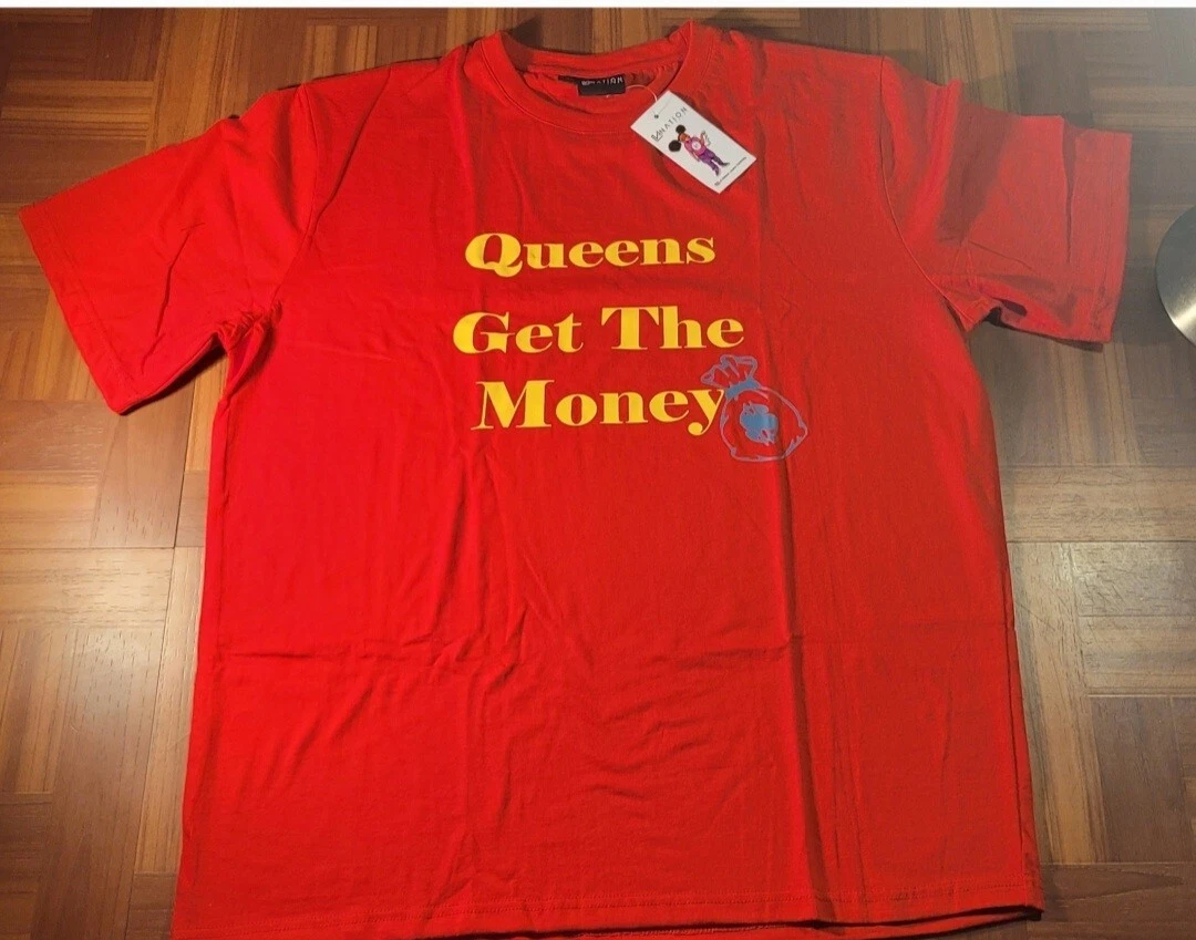 Shirts, Unisex shirt QUEENS GET THE MONEY SHIRTS NEW Red/Yellow 2X