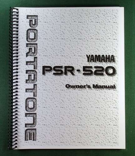 Yamaha PSR-520 Instruction Manual: 102 Pages & Protective Covers!