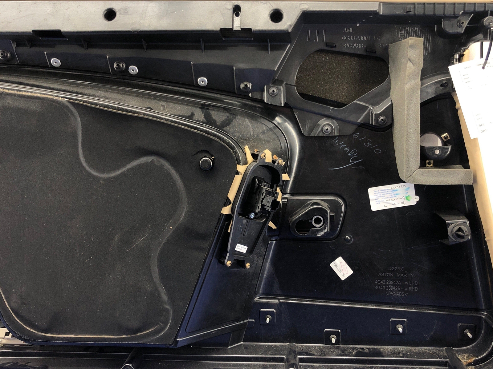 2006-2018 ASTON MARTIN VANTAGE V8 FRONT RIGHT INTERIOR DOOR TRIM PANEL BEIGE