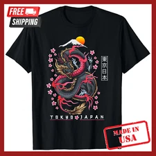 Japanese Aesthetic Dragon Tokyo Japan Manga Anime Asian 80’s T-Shirt XS-5XL