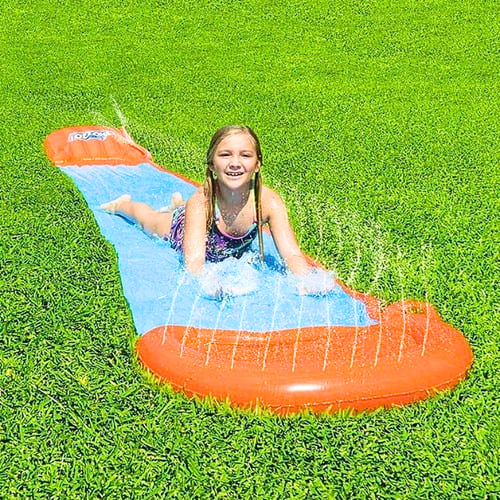 Water Slide H2O Go Bestway Speed Ramp Drench Pool Sprinkler Slip Single Long 18' - Picture 7 of 11