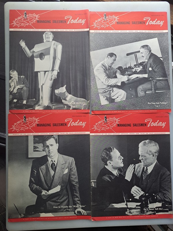 Managing Salesmen TODAY Magazine - FOUR Issues 1952/1953