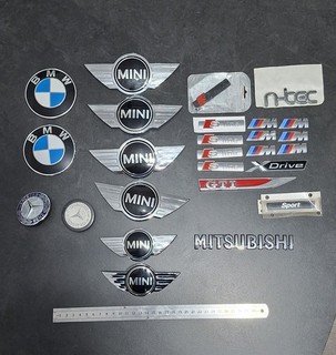 Car Badges 26 BMW MERCEDES MINI job lot.
