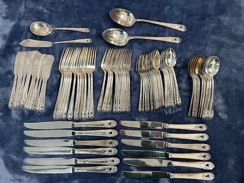 Spring Glory by International Sterling Flatware 6 Piece Service for 12 + extras