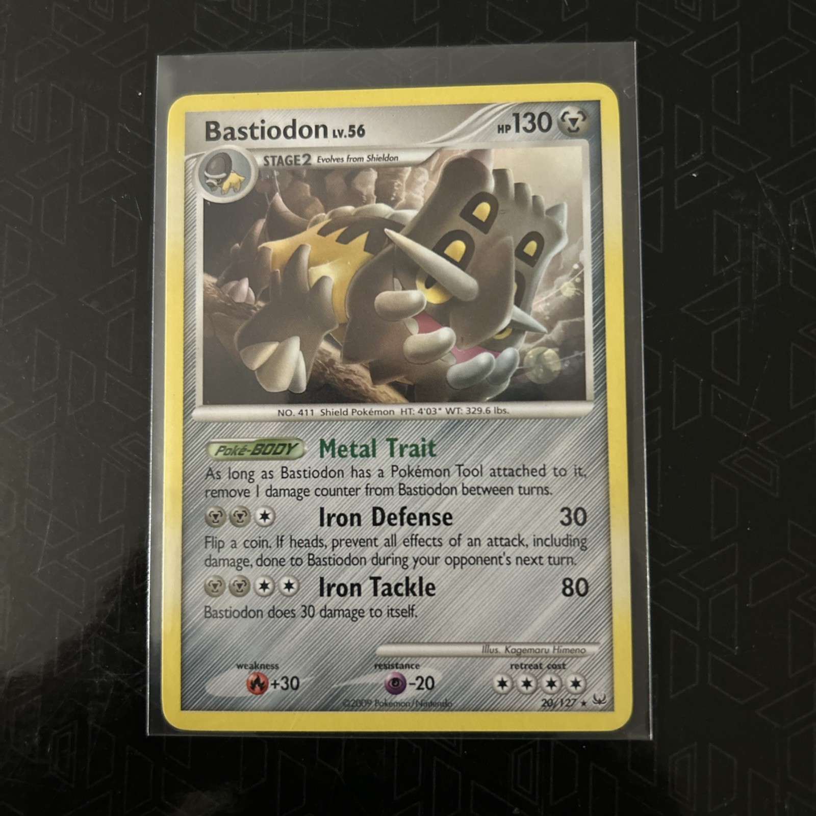 Bastiodon 20/127 Non Holo Rare Platinum Base Set Pokemon Card 2009 NM