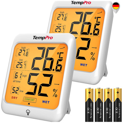TempPro Digitales Raumthermometer mit Feuchtemessung