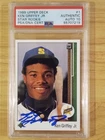 1989 Upper Deck Ken Griffey Jr Autographed Rookie Card PSA 10 Gem Mint