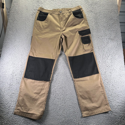 Powerfix Profi Pant Mens 42x33 Beige Polyester Cargo Cargo Leg Workwear Utility